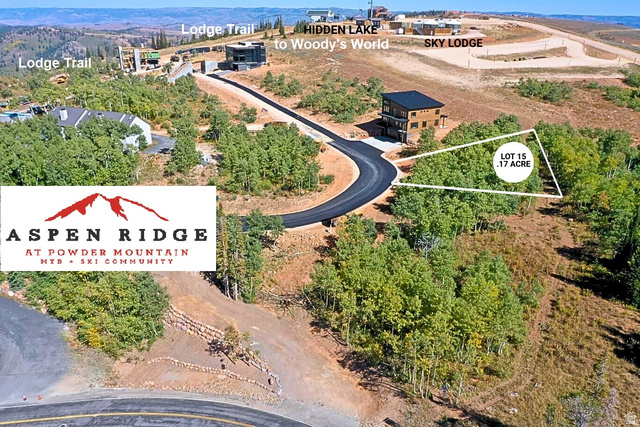 6118 North Jacobs Ladder Way, Unit 15 Eden, UT 84310 - Photo 4 of 7 Aerial view of property's location featuring property boundaries highlighted