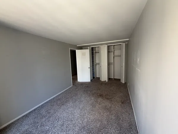 an empty room with a natural light