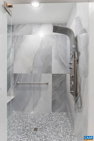 a view of a black gate