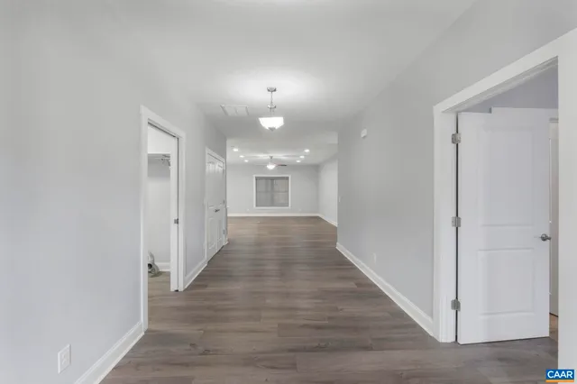 a view of a room with an empty space