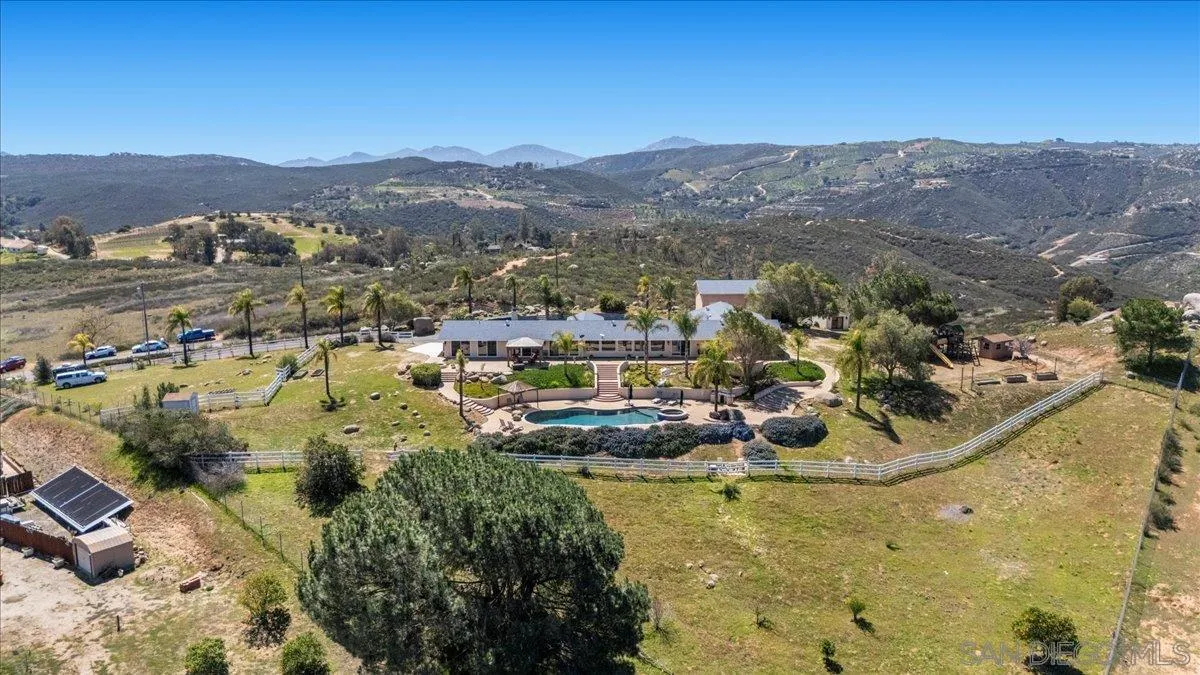 20403 Rancho Villa Road Ramona, CA 92065 - Photo 60 of 66 a view of a swimming pool with a mountain
