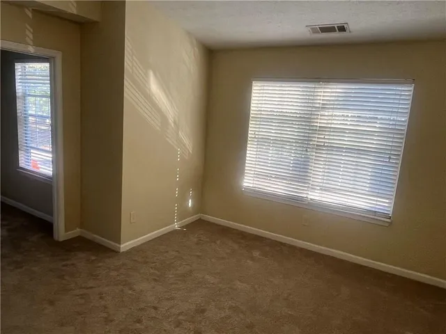 an empty room with a window