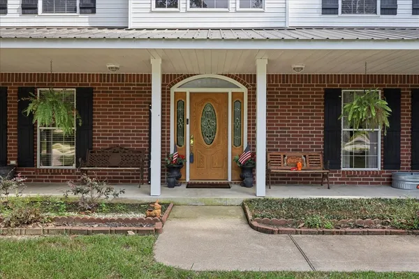 a front view of a house