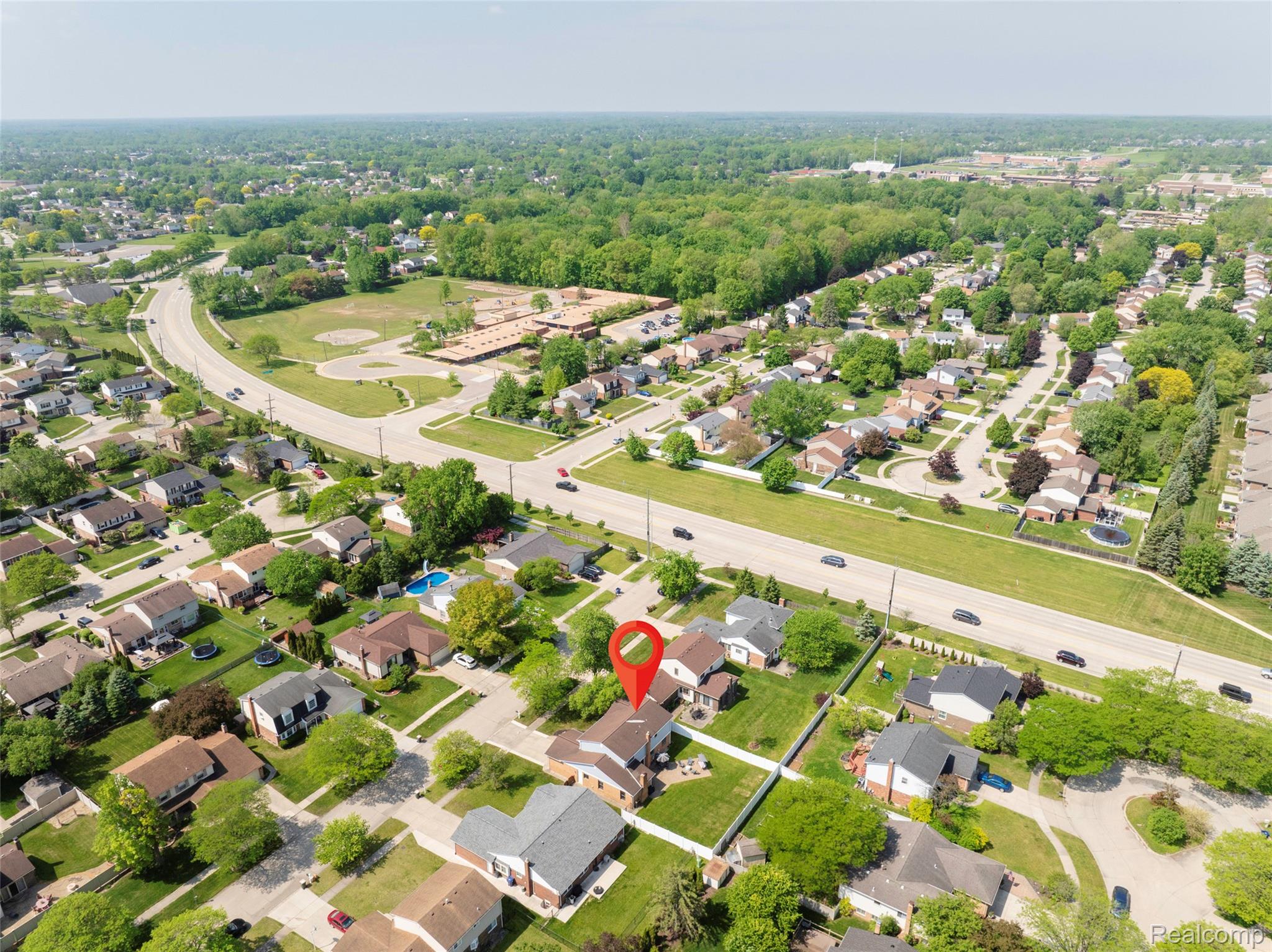 44236 Webster Road Canton, MI 48187 - Photo 49 of 49 Aerial perspective of suburban area