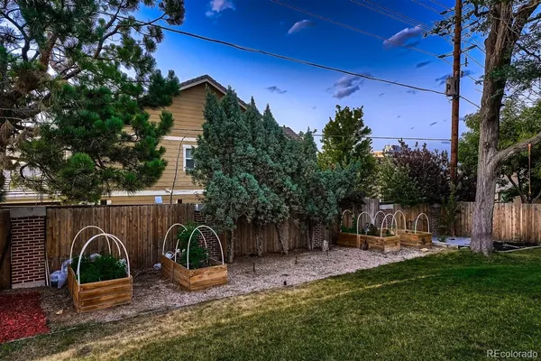 a view of an outdoor space with seating