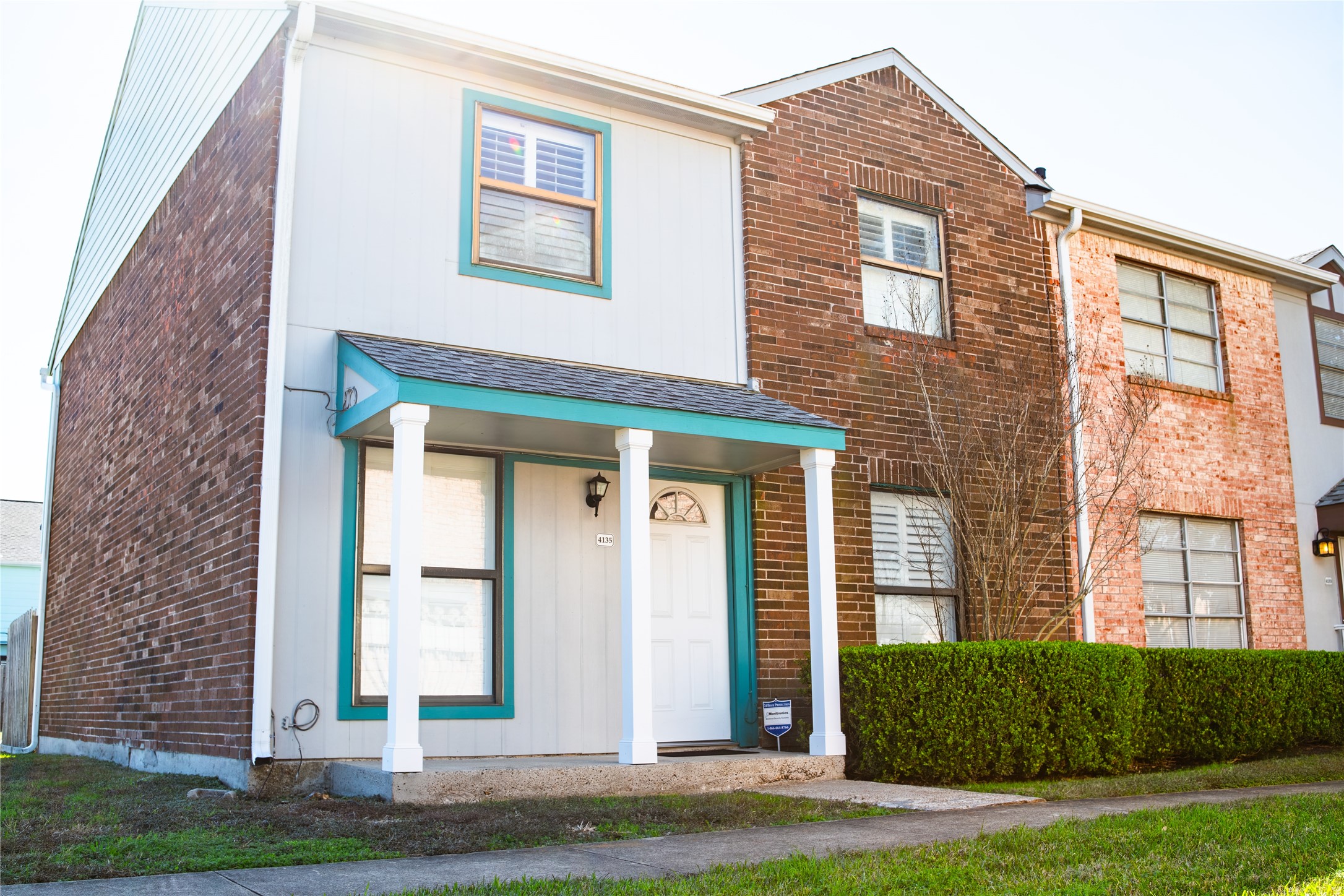 a front view of a house