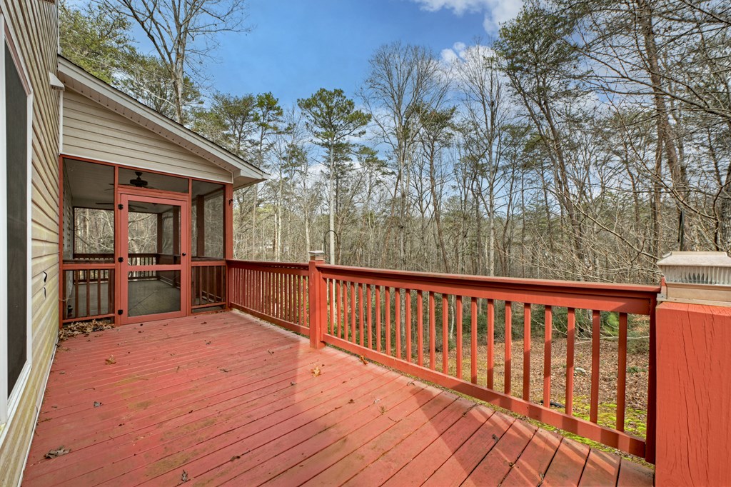 220 Oak Rdg Lane Ellijay, GA 30536 - Photo 35 of 36 a view of backyard with a deck and wooden floor