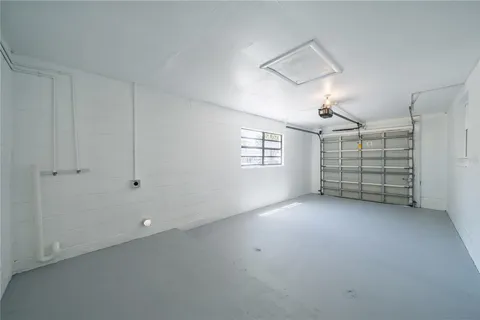 a view of a garage room view