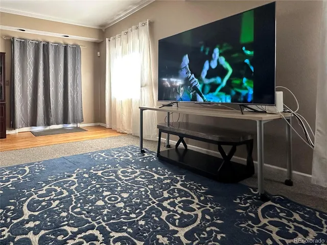 a view of a bathroom with a bathtub