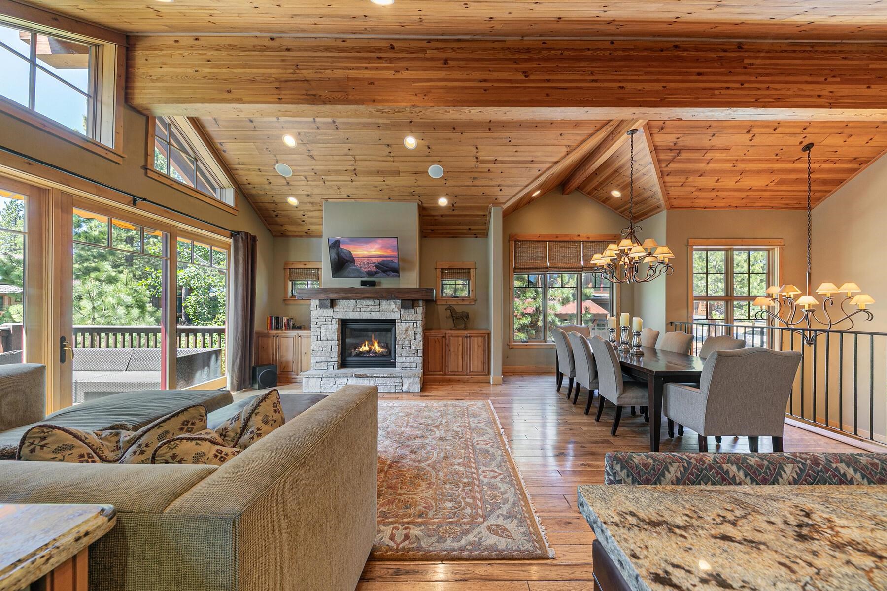 10243 Valmont Trail Truckee, CA 96161 - Photo 7 of 28 a living room with fireplace furniture and a large window