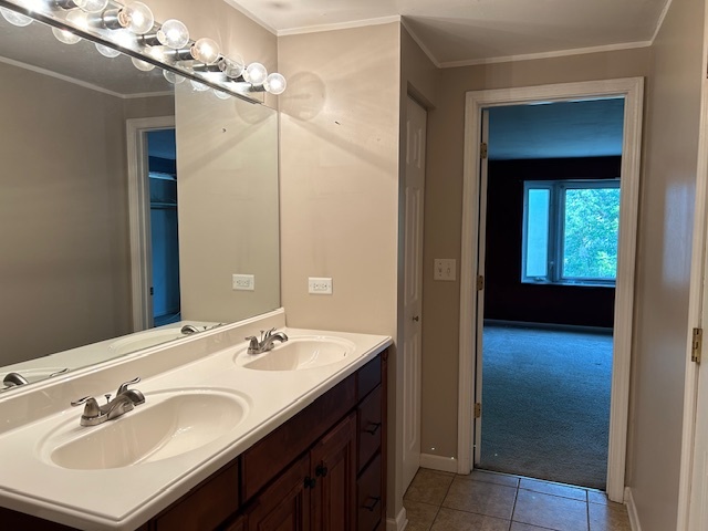 2093 Kettering Road Hoffman Estates, IL 60169 - Photo 19 of 28 a bathroom with a sink double vanity and a mirror