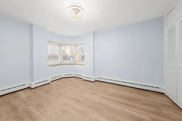 an empty room with a window