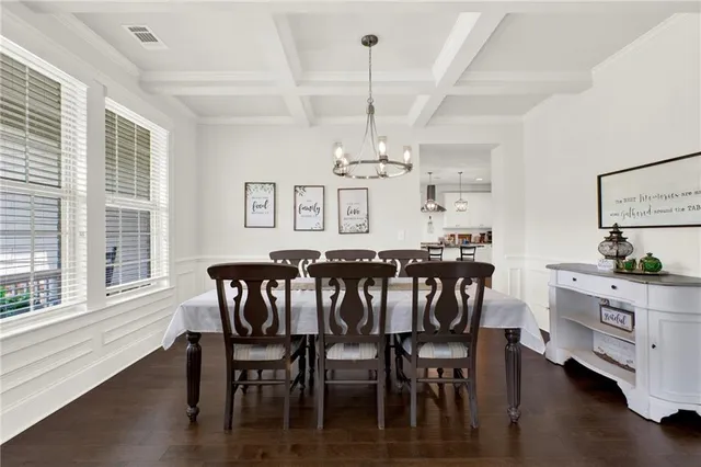 a living room with furniture and rug