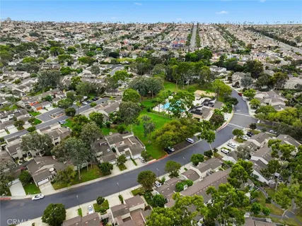 an aerial view of a city with lots of residential buildings
