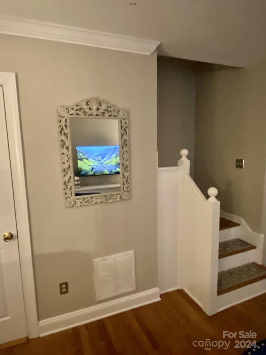 a view of a hallway with entryway