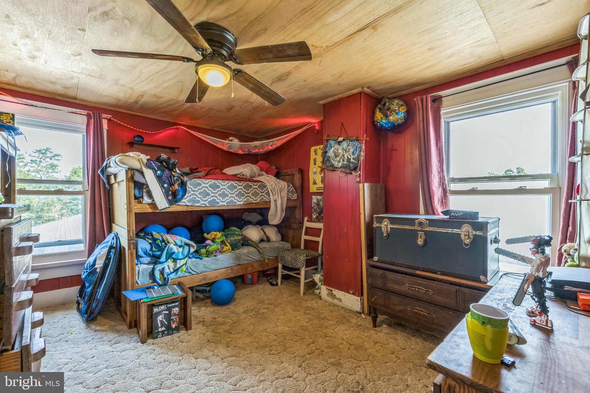 221 Kite Hollow Road Stanley, VA 22851 - Photo 24 of 33 Cozy room with vibrant red walls and light.