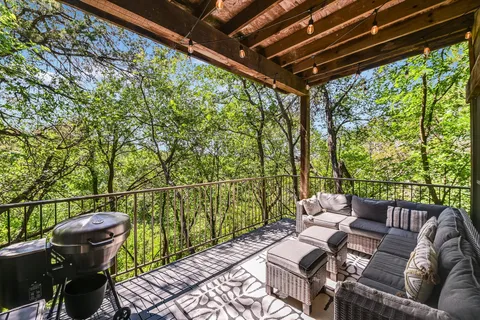 a outdoor living with furniture