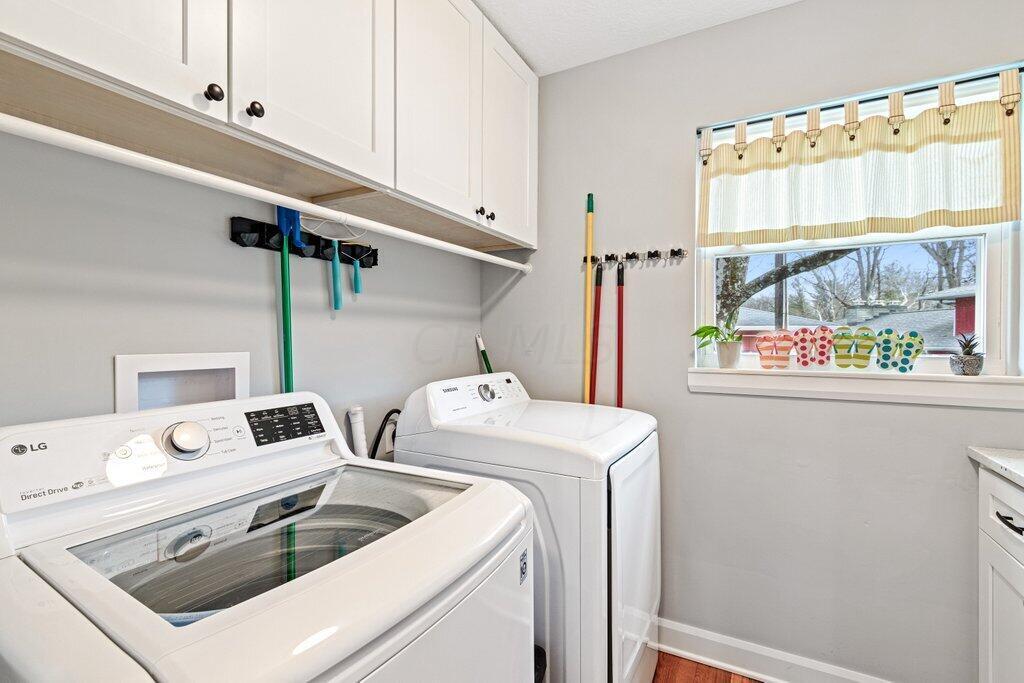 249 East Cooke Road Columbus, OH 43214 - Photo 17 of 40 Laundry Room. This room also features a granite counter folding station with additional cabinets and storage