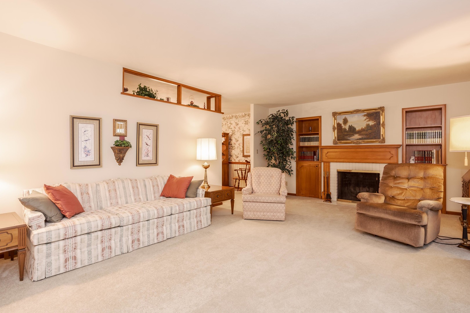 11 Manor Drive Pontiac, IL 61764 - Photo 5 of 45 a living room with furniture and a fireplace