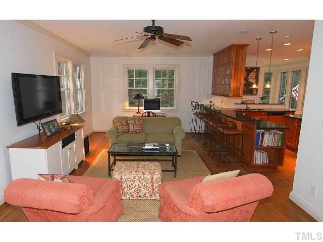 3938 Dover Road Durham, NC 27707 - Photo 11 of 11 Great open floorplan with Family room off the kitchen is ideal for entertaining as well as comfortable everyday living