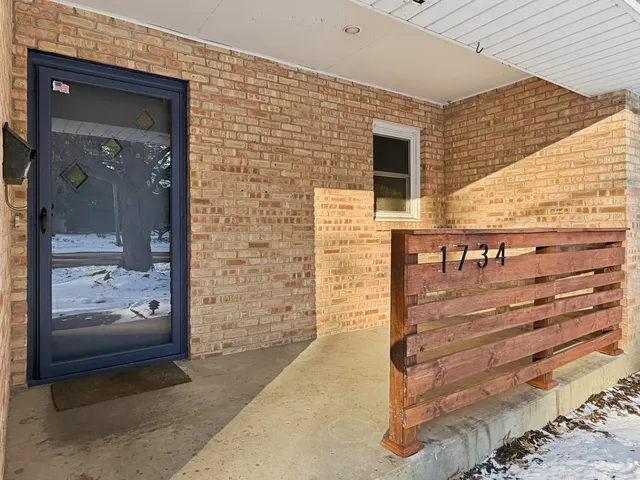 a view of front door of house