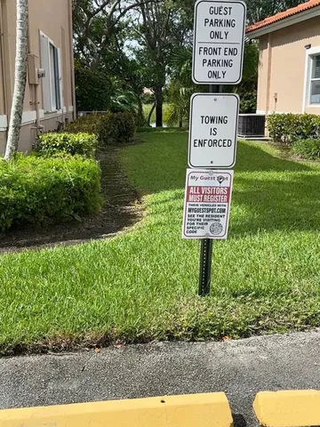 a sign on the side of the building