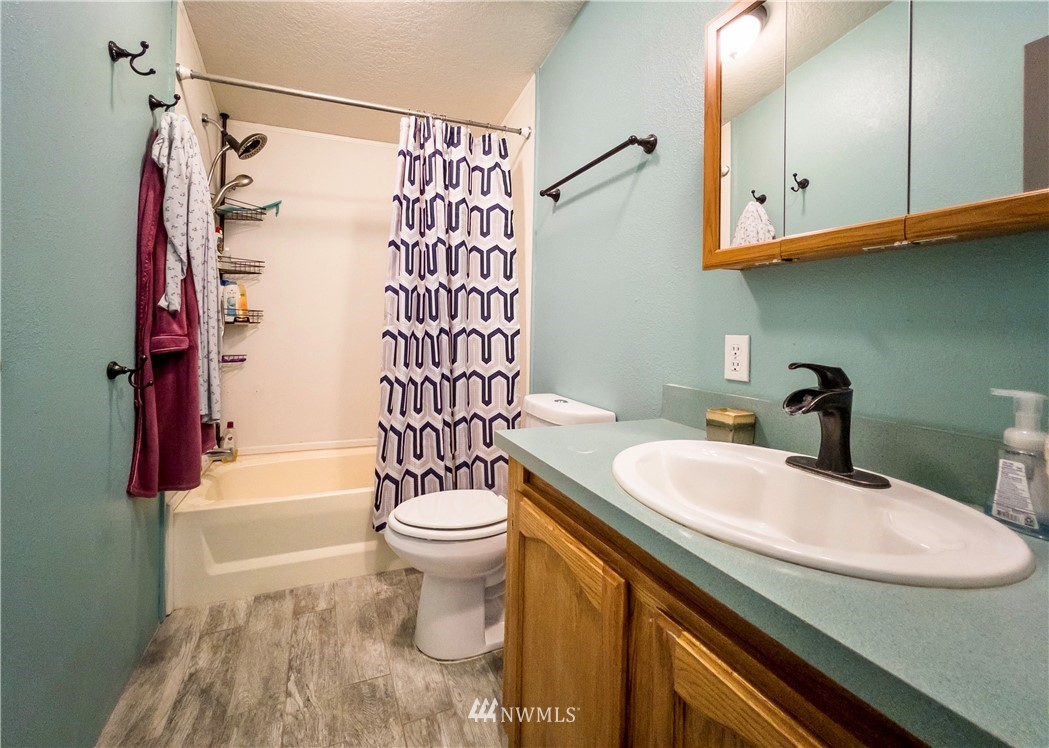 291 Spencer Road Sequim, WA 98382 - Photo 15 of 24 a bathroom with a sink a toilet and shower