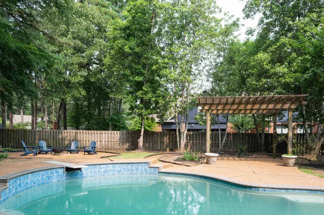 a view of swimming pool with lounge chair