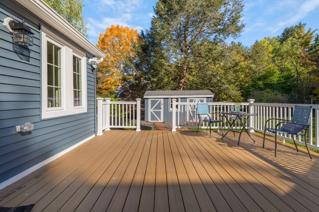 15 Red Acre Road Stow, MA 01775 - Photo 28 of 42 a view of a wooden deck with a yard