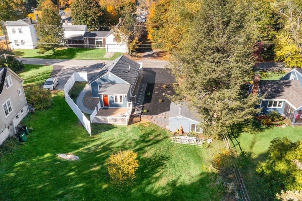 15 Red Acre Road Stow, MA 01775 - Photo 37 of 42 a aerial view of a house with big yard and large trees
