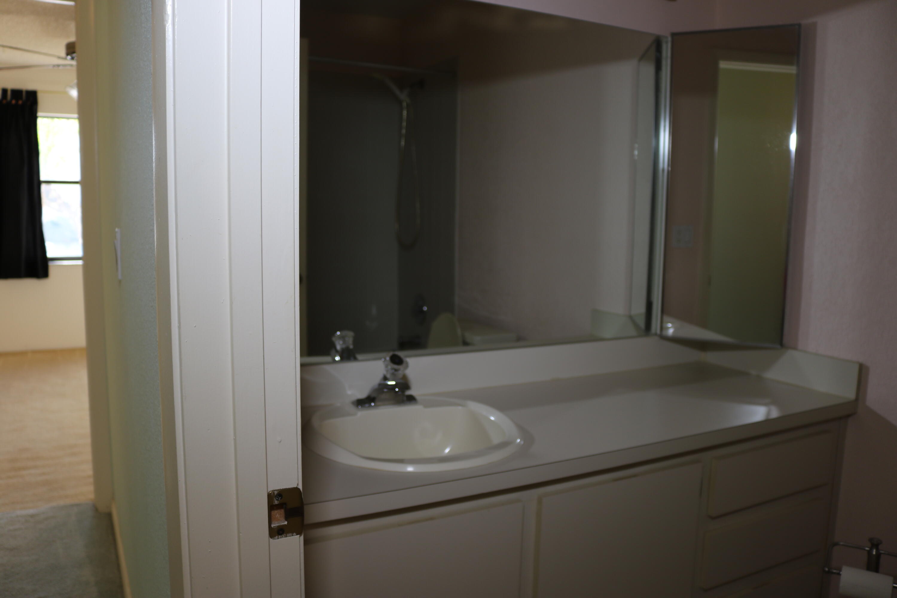 403 Springdale Circle Palm Springs, FL 33461 - Photo 18 of 45 a bathroom with a sink and a mirror
