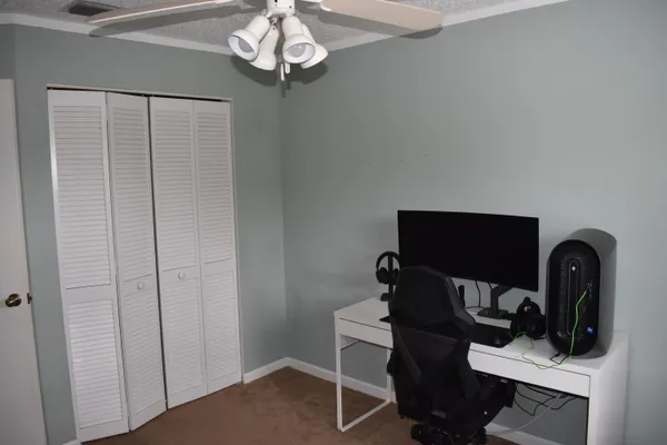 a room with a chair and a table