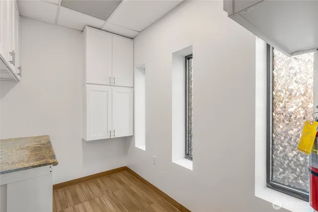 a view of kitchen and utility room