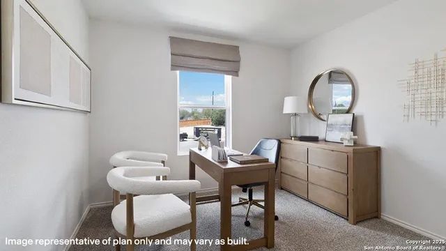 a room with furniture