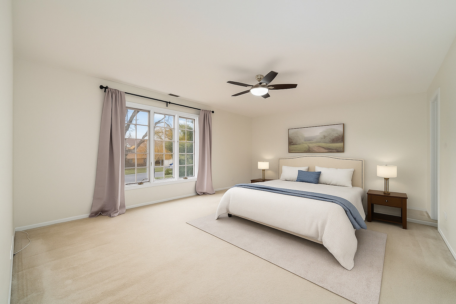 970 Ivy Lane, Unit C Deerfield, IL 60015 - Photo 27 of 36 a bedroom with a large bed and a tv