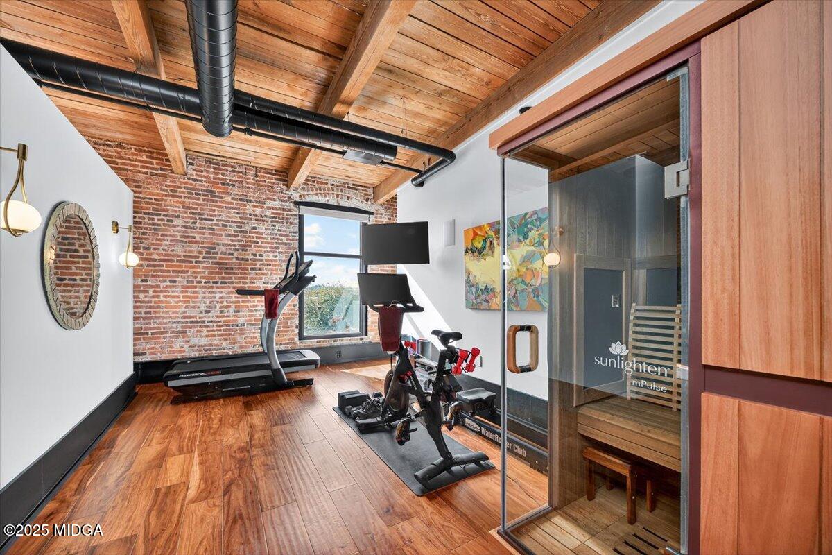 598 3rd Street, Unit 3300 Macon, GA 31201 - Photo 11 of 37 a view of a room with gym equipment