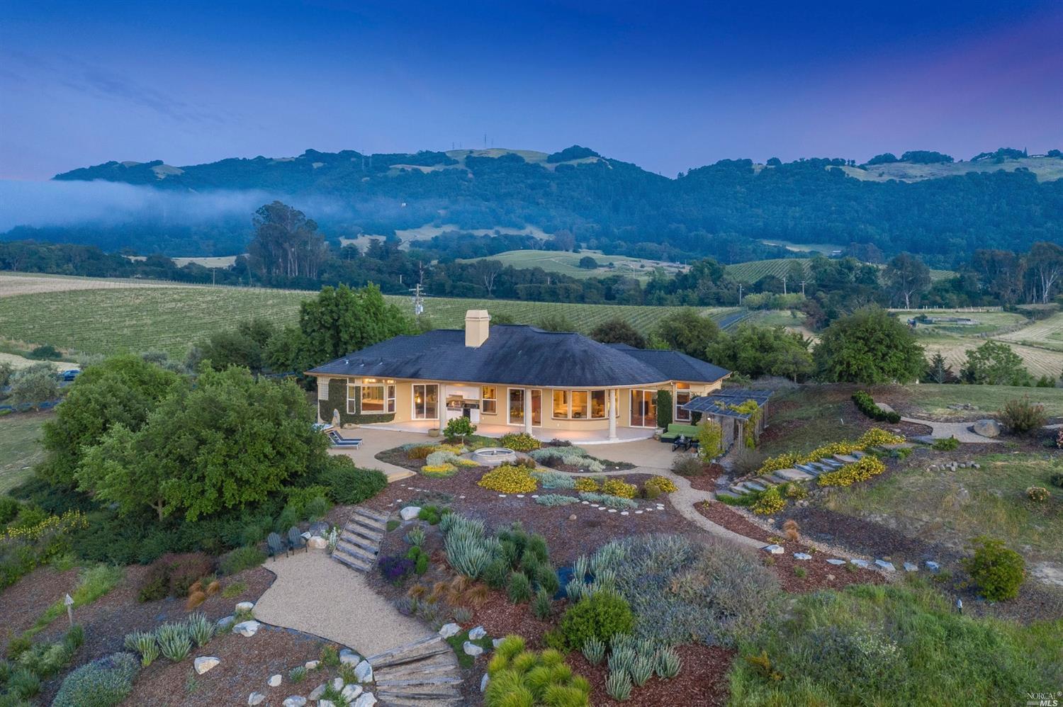 255 Sonoma Ridge Road Santa Rosa, CA 95404 - Photo 1 of 1 a view of a city with sunset view