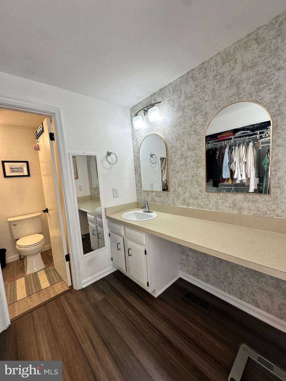 7601 Rudyard Street Falls Church, VA 22043 - Photo 16 of 29 a bathroom with a sink and a mirror