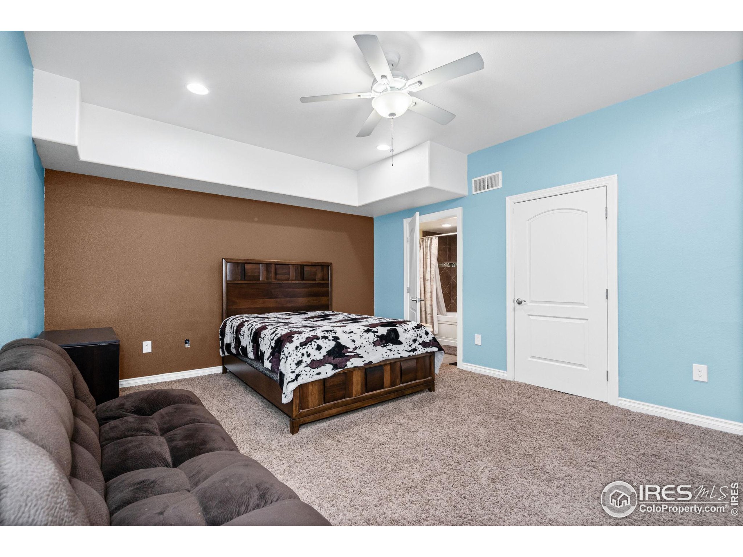 621 Roma Valley Drive Fort Collins, CO 80525 - Photo 45 of 50 a living room with furniture and a ceiling fan