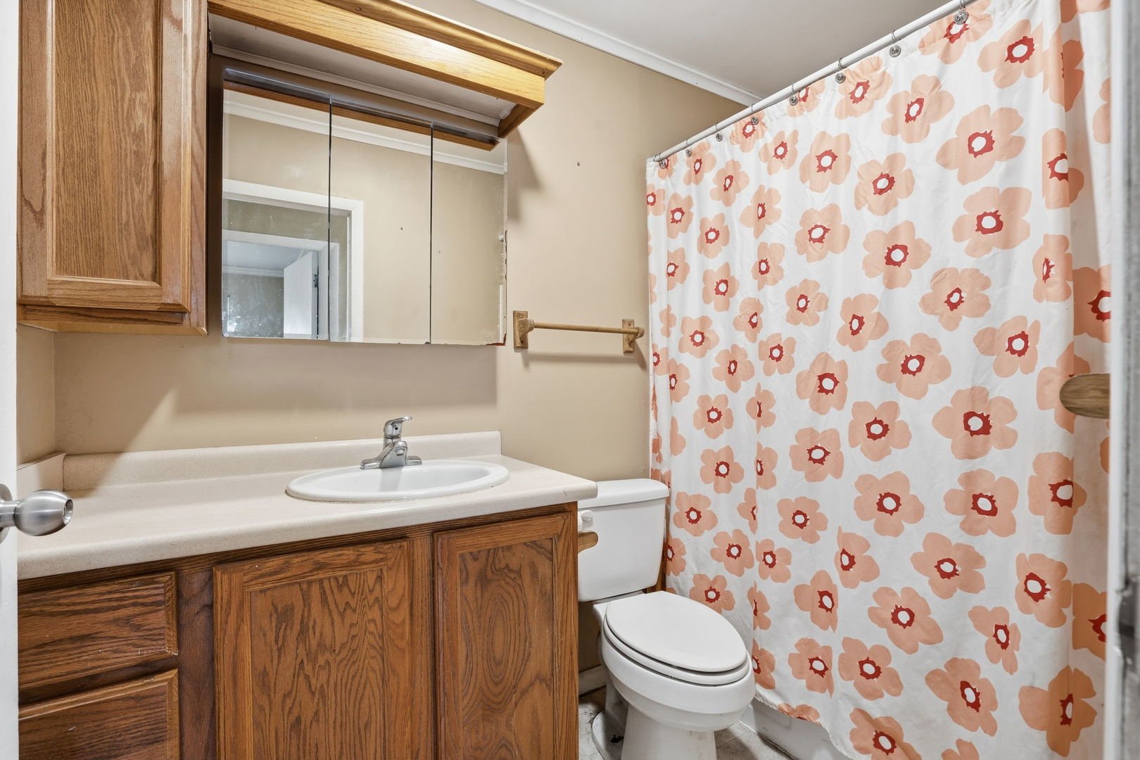 3900 28th Street Rock Island, IL 61201 - Photo 16 of 27 a bathroom with a sink and a mirror