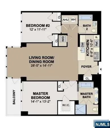 $6,950 | 1000 Ave At Port Imperial, Unit 512, Weehawken, NJ 07086