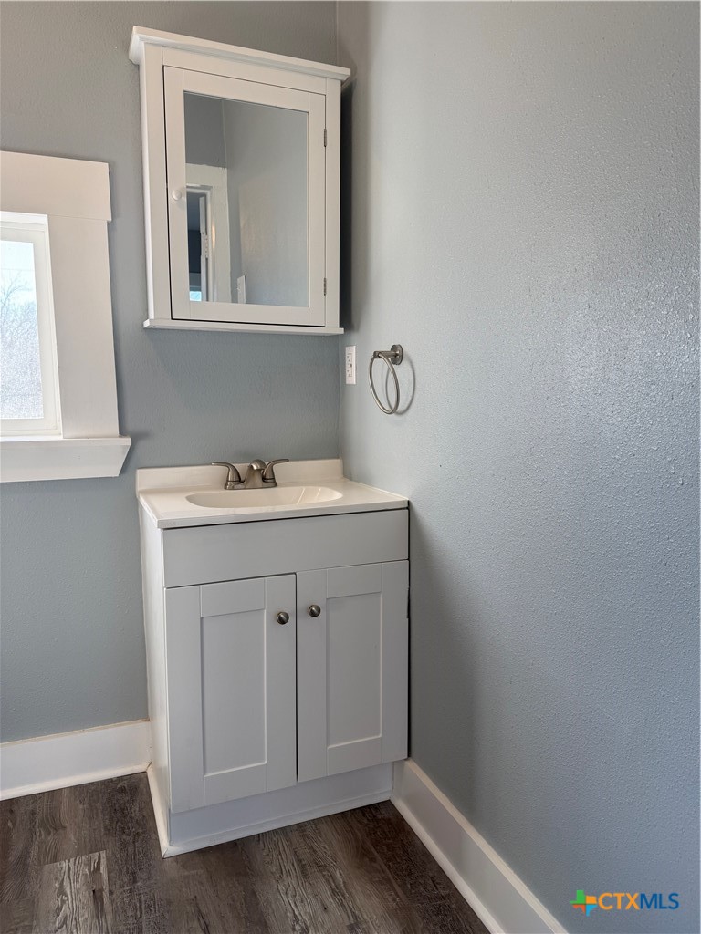 917 South 4th Street Temple, TX 76504 - Photo 16 of 30 a bathroom with a sink vanity and a mirror