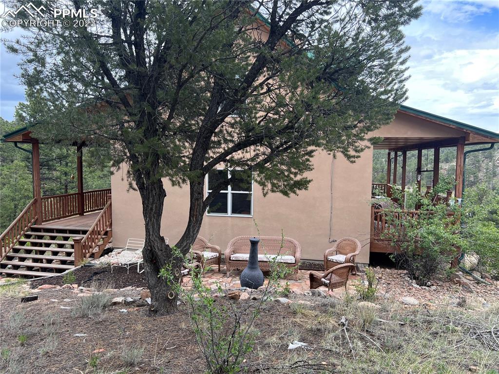 4330 Elkhorn Road Cotopaxi, CO 81223 - Photo 36 of 37 a view of a bench in front of a house