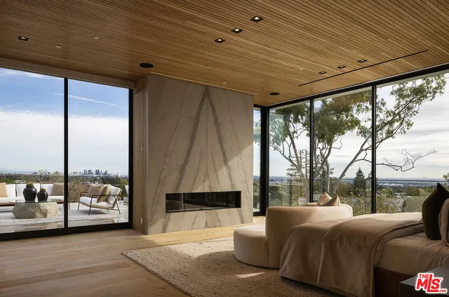 a view of a city from terrace with seating space