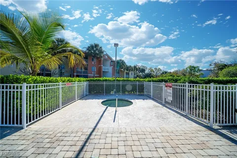 a view of a yard with wooden floor