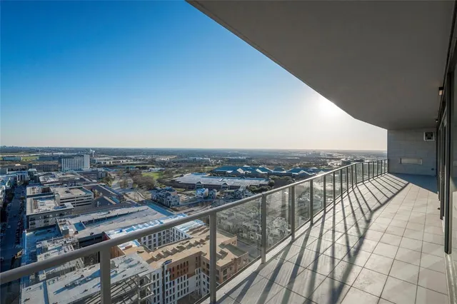 a view of city with balcony