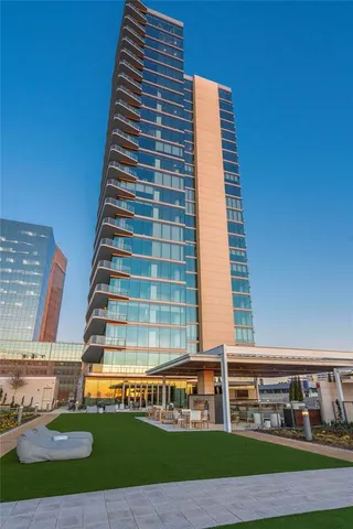 a view of a tall building