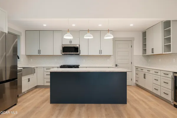 wooden floor and cabinet in a room