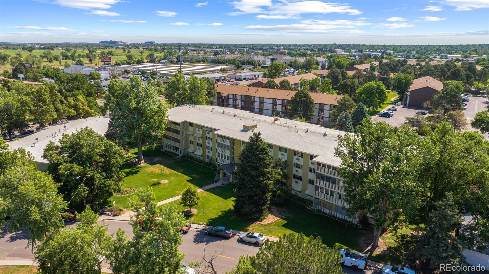 610 South Clinton Street, Unit 10A Denver, CO 80247 - Photo 30 of 40 an aerial view of a city with lots of residential buildings
