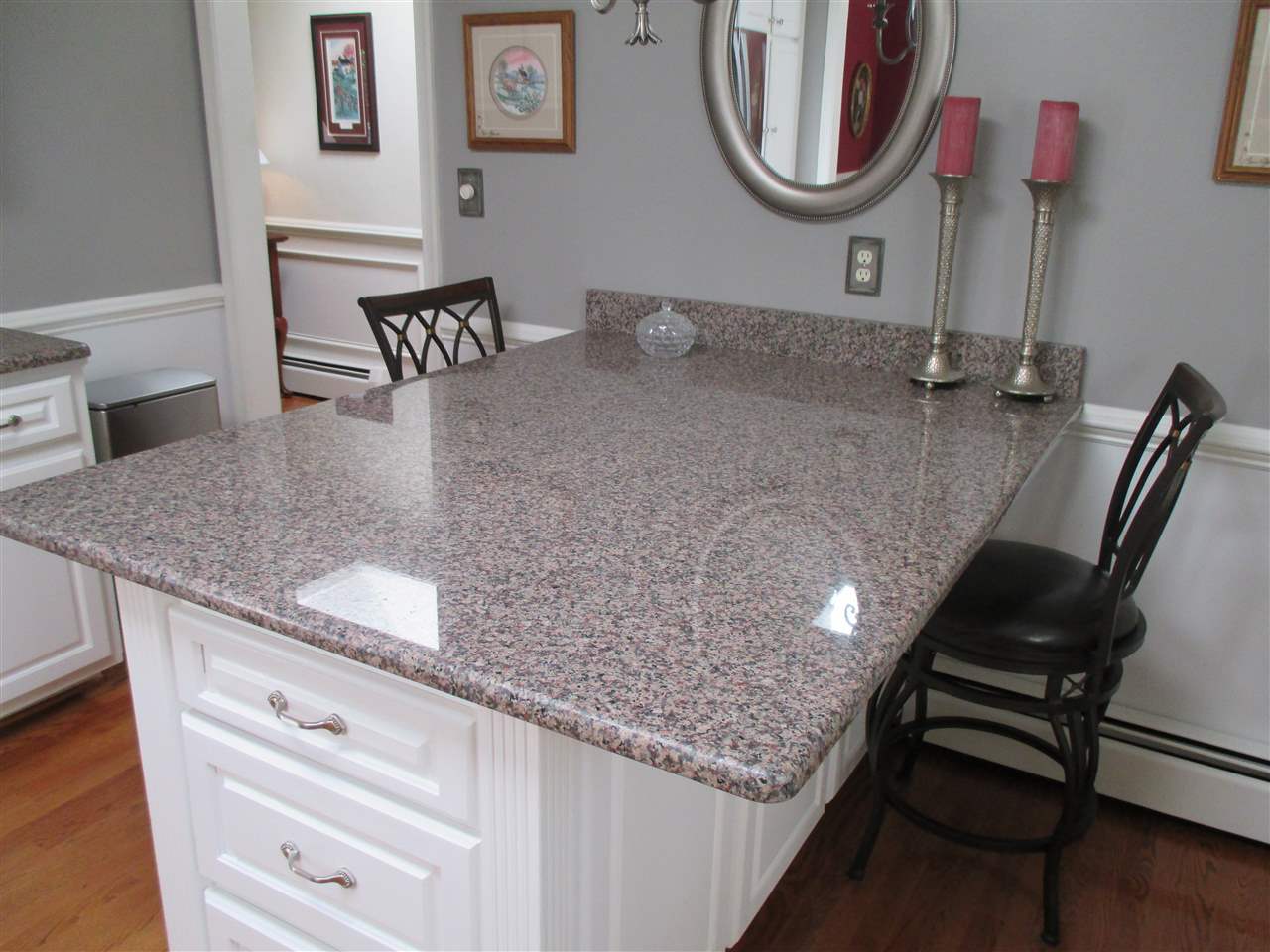 1220 Pinehurst Road Staunton, VA 24401 - Photo 8 of 24 a bathroom with a granite countertop sink and a mirror